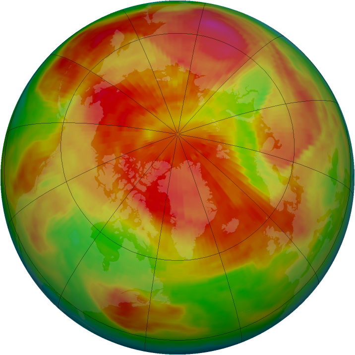 Arctic ozone map for 20 March 1987